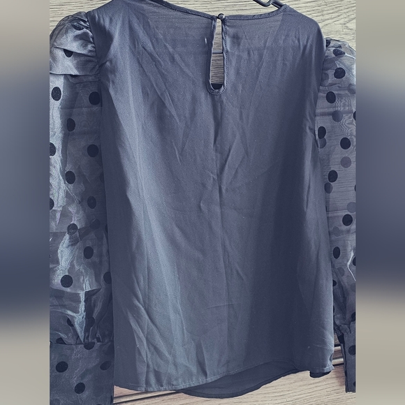 Black classic polka-dot dress shirt - Picture 4 of 6